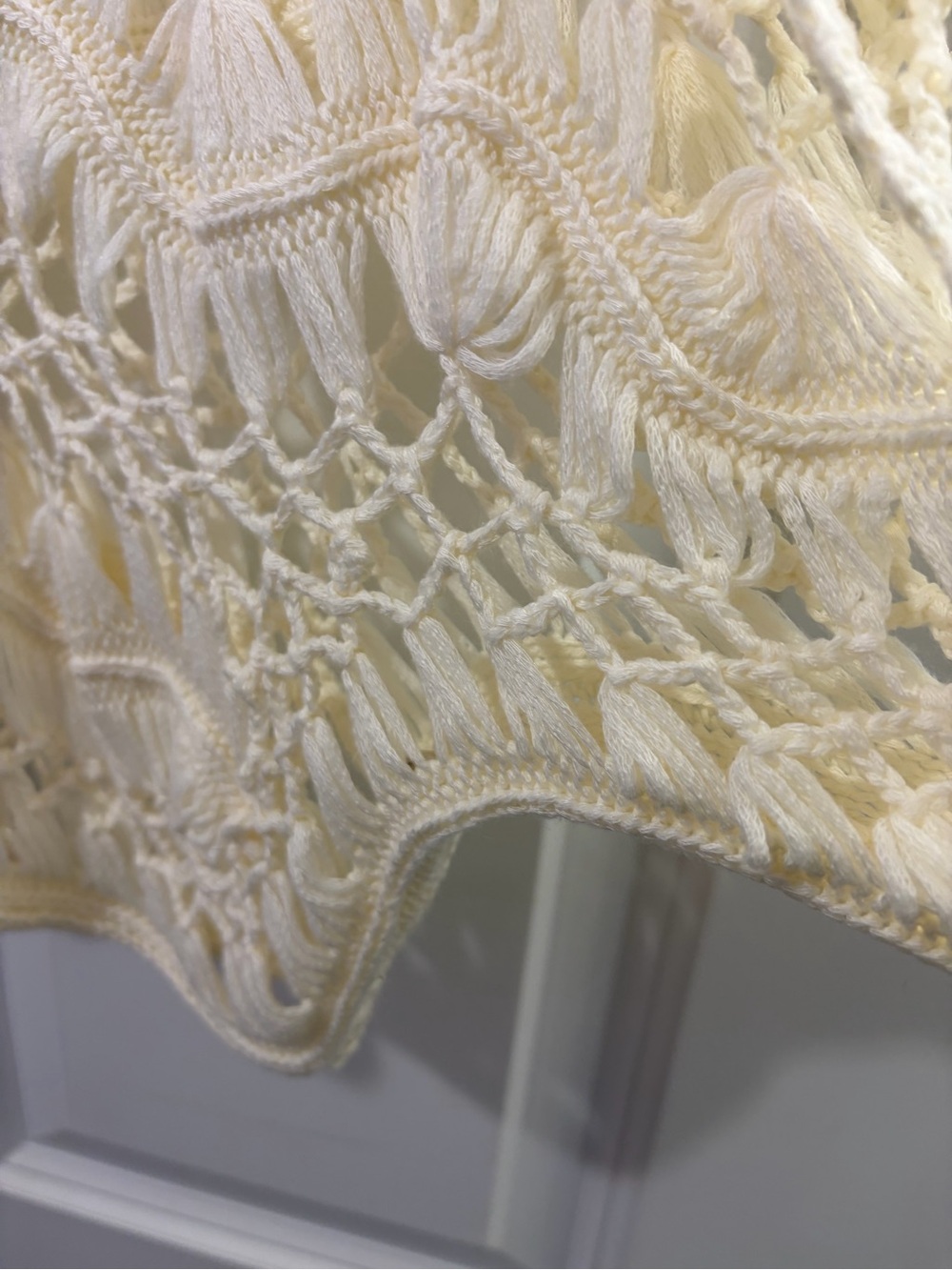Source Unknown Cream Crochet Openwork Tunic - Picture 4 of 4
